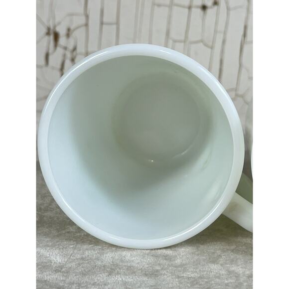 Pyrex Summer Impressions Green Milk Glass Set With 2 Coffee Cups And Creamer - Picture 7 of 12